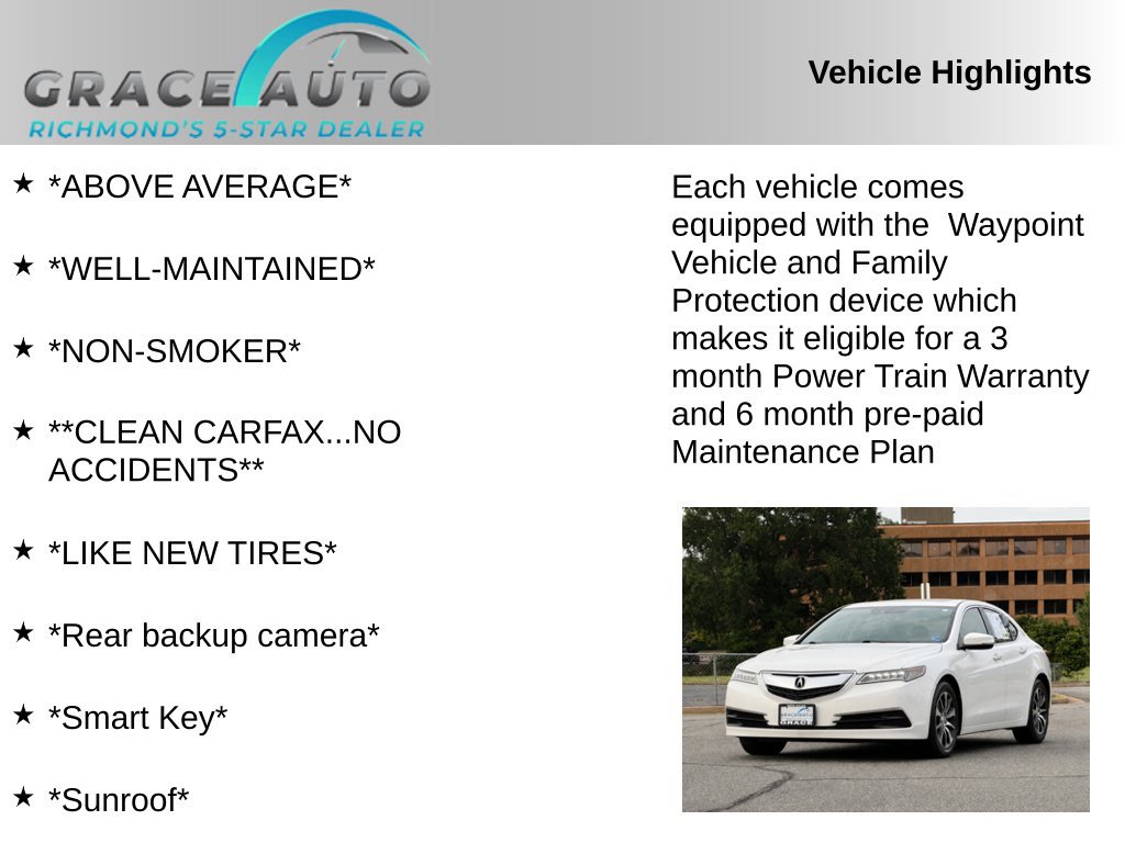 Used 2015 Acura TLX w/ Technology Package FWD image 2