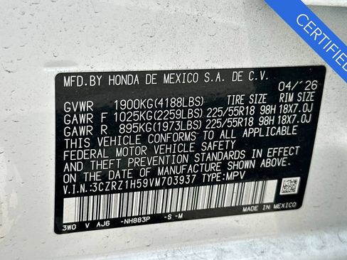 Certified 2027 Honda HR-V Sport image 33