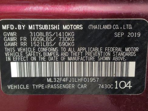 Used 2020 Mitsubishi Mirage G4 SE FWD image 33