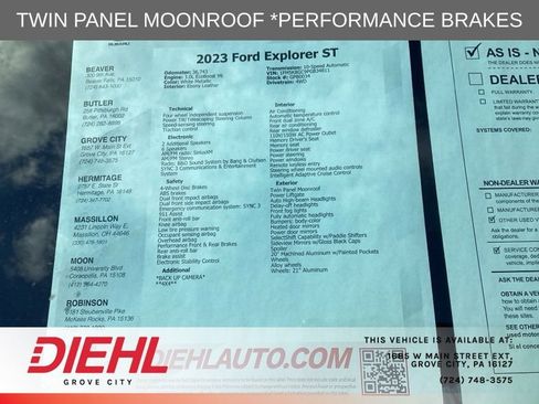 Used 2023 Ford Explorer ST w/ Equipment Group 401A AWD/4WD image 11