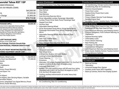 Used 2023 Chevrolet Tahoe RST w/ Luxury Package image 3