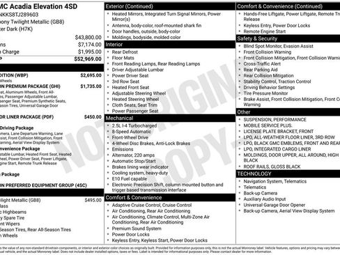 New 2026 GMC Acadia Elevation w/ Black Edition image 9