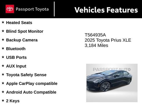Used 2025 Toyota Prius XLE AWD/4WD image 10