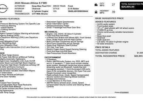 Used 2024 Nissan Altima 2.5 S image 3