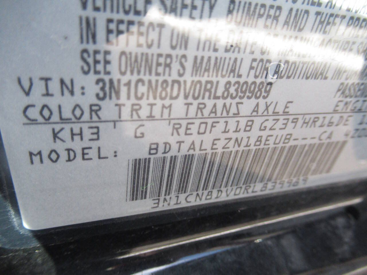 Used 2024 Nissan Versa S w/ Trunk Package FWD image 16