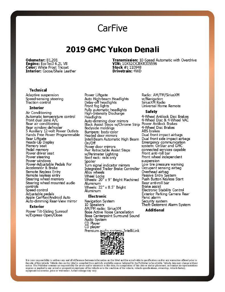 Used 2019 GMC Yukon Denali w/ Denali Ultimate Package AWD/4WD image 32