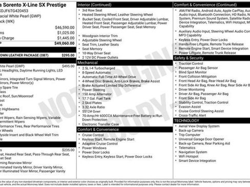New 2026 Kia Sorento SX Prestige w/ Olive Brown Leather Package image 16
