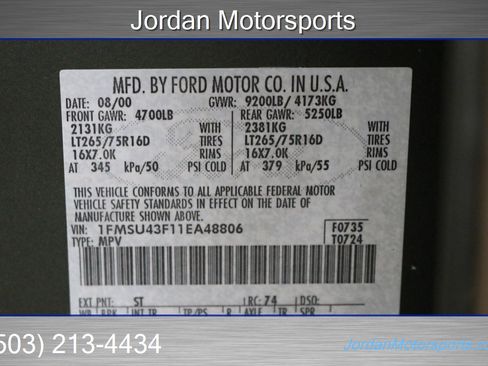 Used 2001 Ford Excursion Limited image 93