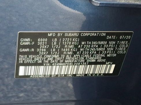Used 2020 Subaru Ascent Limited w/ Technology Package AWD/4WD image 28