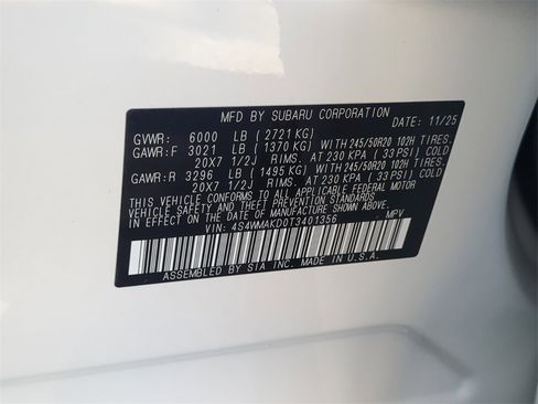 New 2026 Subaru Ascent Touring image 35