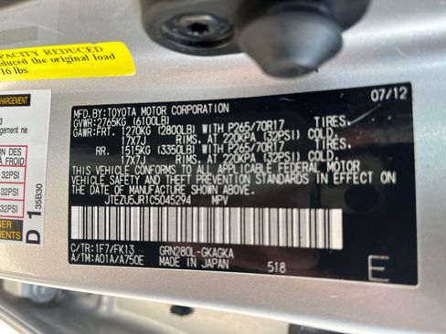 Used 2012 Toyota 4Runner SR5 RWD image 25