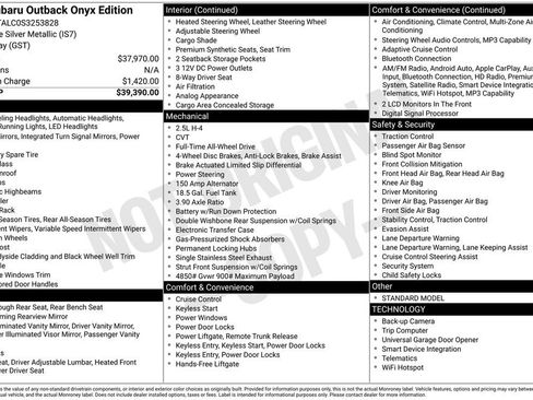 Used 2025 Subaru Outback Onyx Edition image 1
