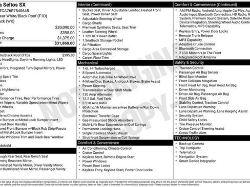 Certified 2024 Kia Seltos SX image 8