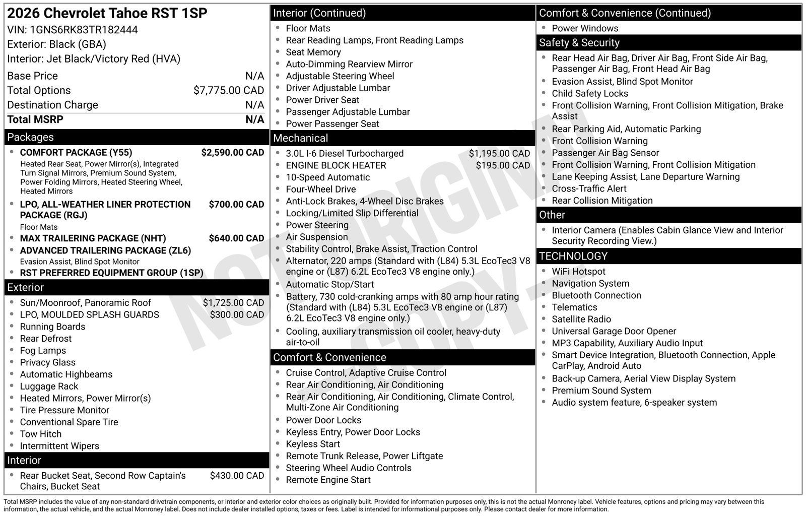 Used 2026 Chevrolet Tahoe RST w/ Comfort Package AWD/4WD image 38
