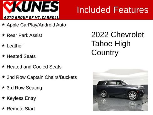 Used 2022 Chevrolet Tahoe High Country w/ Premium Package 2 AWD/4WD image 3