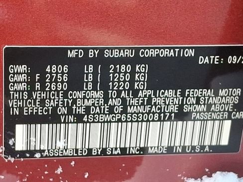 Certified 2025 Subaru Legacy Touring XT image 27