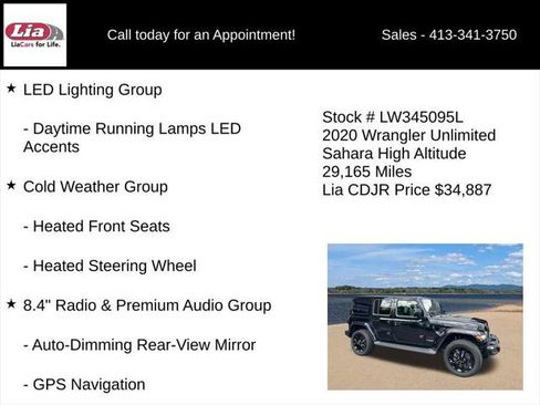 Certified 2020 Jeep Wrangler Unlimited Sahara AWD/4WD image 31