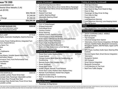 Used 2024 Lexus TX 350 FWD w/ Cold Weather Package image 40