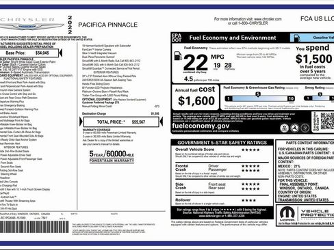 Used 2022 Chrysler Pacifica Pinnacle image 65