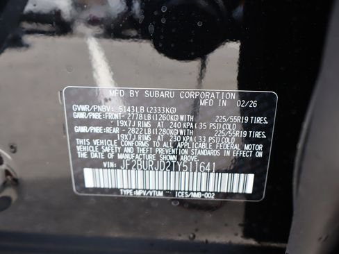 New 2026 Subaru Outback Touring XT AWD/4WD image 25