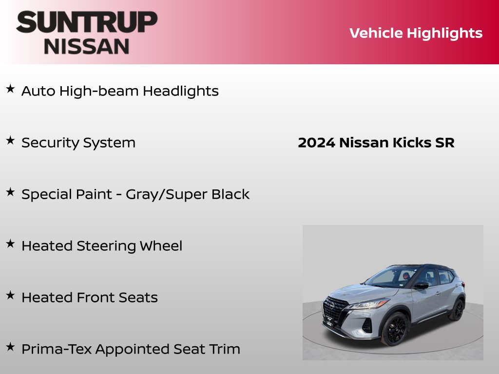 Certified 2024 Nissan Kicks SR w/ SR Premium Package FWD image 16