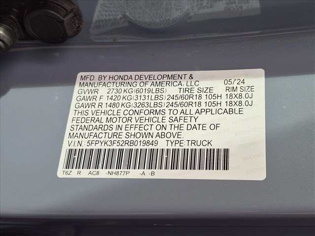 Used 2024 Honda Ridgeline RTL image 16
