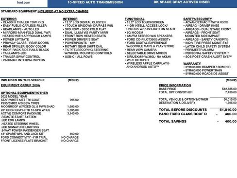 New 2026 Ford Explorer Active w/ Active Comfort Package AWD/4WD image 2