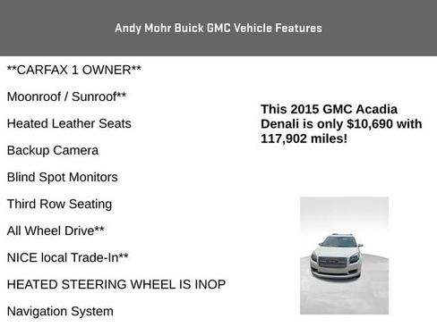 Used 2015 GMC Acadia Denali image 4