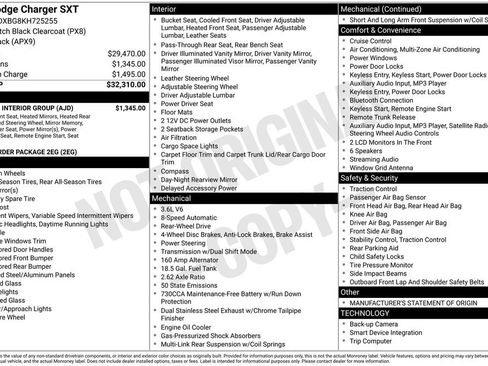 Used 2019 Dodge Charger SXT w/ Leather Interior Group image 2