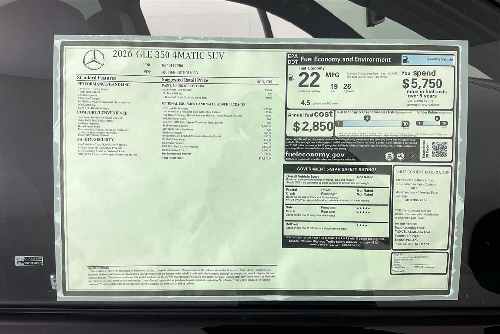 New 2026 Mercedes-Benz GLE 350 4MATIC image 13