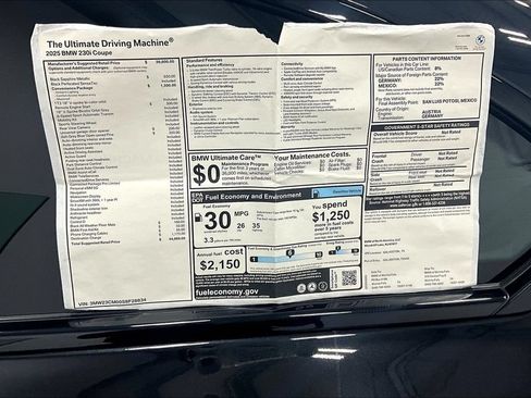 New 2025 BMW 230i Coupe w/ Convenience Package RWD image 34