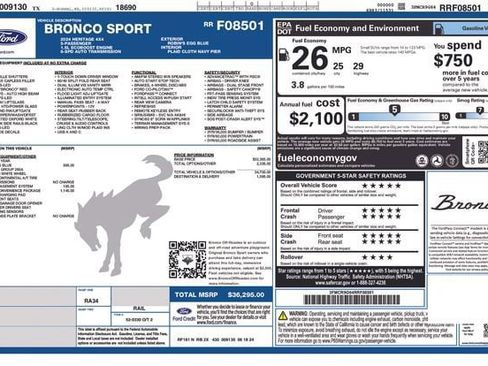 Used 2024 Ford Bronco Sport Heritage w/ Heritage Convenience Package image 31