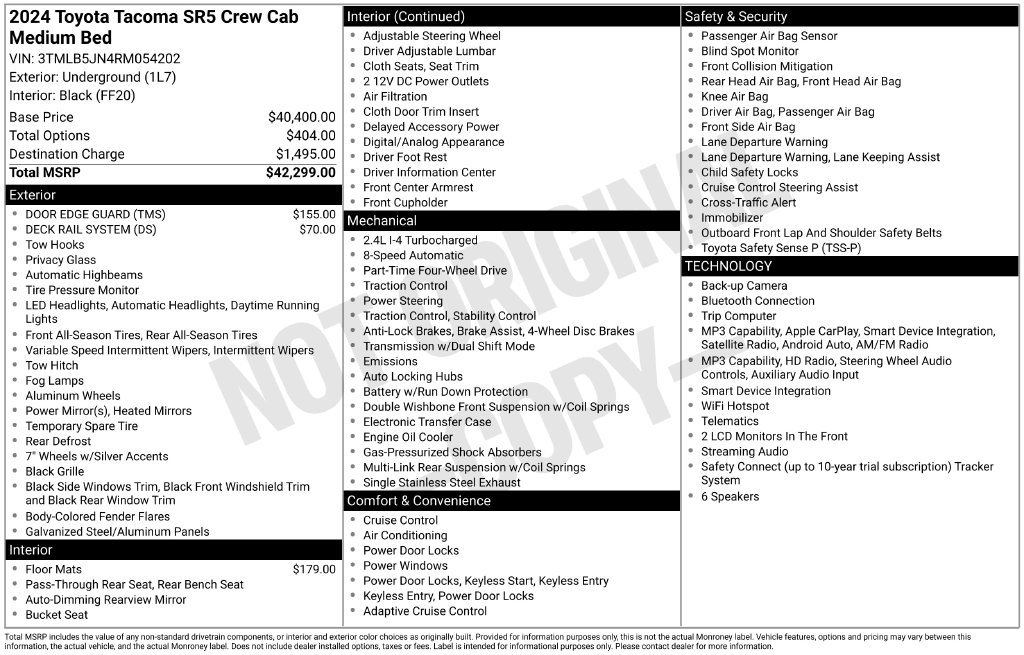 Certified 2024 Toyota Tacoma SR5 AWD/4WD image 28