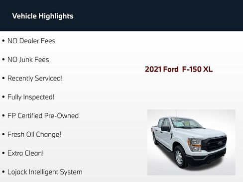 Used 2021 Ford F150 XL w/ Equipment Group 101A High AWD/4WD image 3