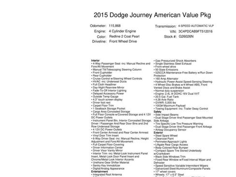 Used 2015 Dodge Journey American Value Package w/ Flexible Seating Group image 4