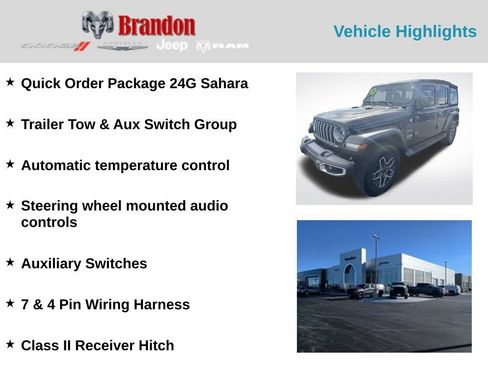Used 2024 Jeep Wrangler Unlimited Sahara AWD/4WD image 5