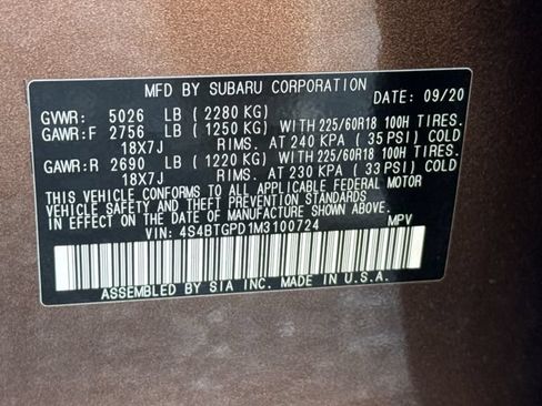 Used 2021 Subaru Outback Touring XT AWD/4WD image 26