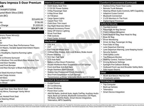 Certified 2023 Subaru Impreza 2.0i Premium AWD/4WD image 24