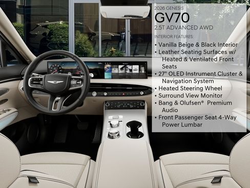 New 2026 Genesis GV70 2.5T Advanced AWD/4WD image 17