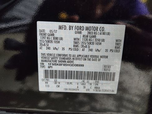 Used 2017 Ford Explorer Limited w/ Equipment Group 301A image 33