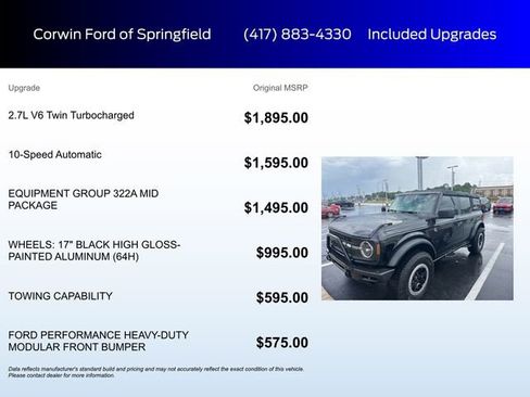 Used 2022 Ford Bronco Black Diamond AWD/4WD image 6