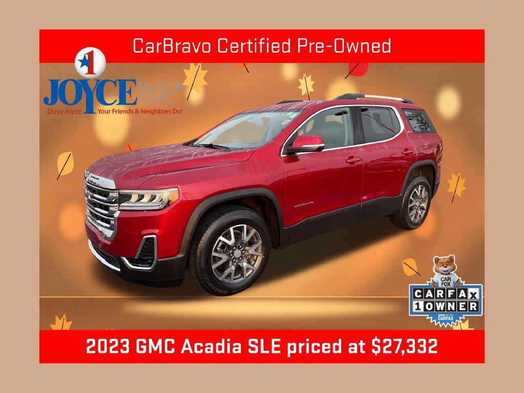 Certified 2023 GMC Acadia SLE w/ Driver Convenience Package AWD/4WD 360° Tour