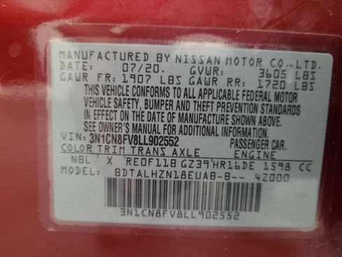 Used 2020 Nissan Versa SR w/ Convenience Package FWD image 33