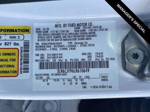 Used 2020 Lincoln MKZ Reserve w/ Luxury Package AWD/4WD image 30