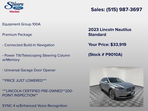 Certified 2023 Lincoln Nautilus AWD w/ Premium Package image 8