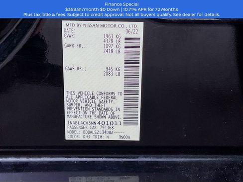 Used 2022 Nissan Altima 2.5 SR image 34