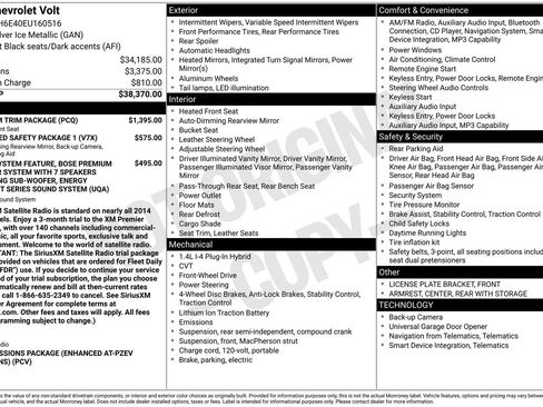 Used 2014 Chevrolet Volt Premium w/ Premium Trim Package FWD image 8