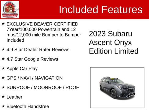 Used 2023 Subaru Ascent Onyx Edition Limited AWD/4WD image 4