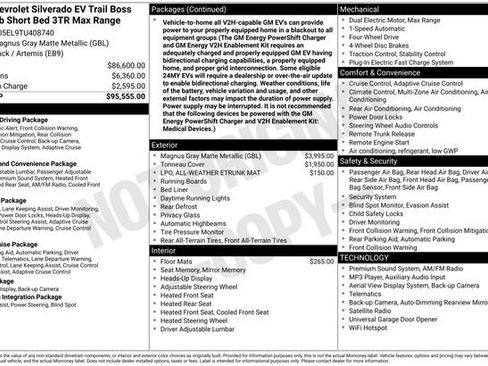 Used 2026 Chevrolet Silverado EV Trail Boss AWD/4WD image 20