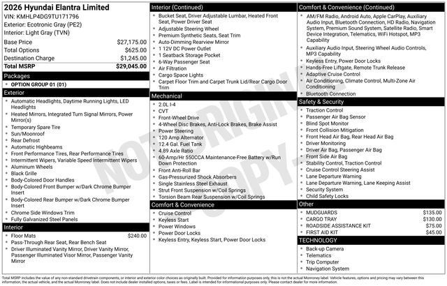 Certified 2026 Hyundai Elantra Limited FWD image 35
